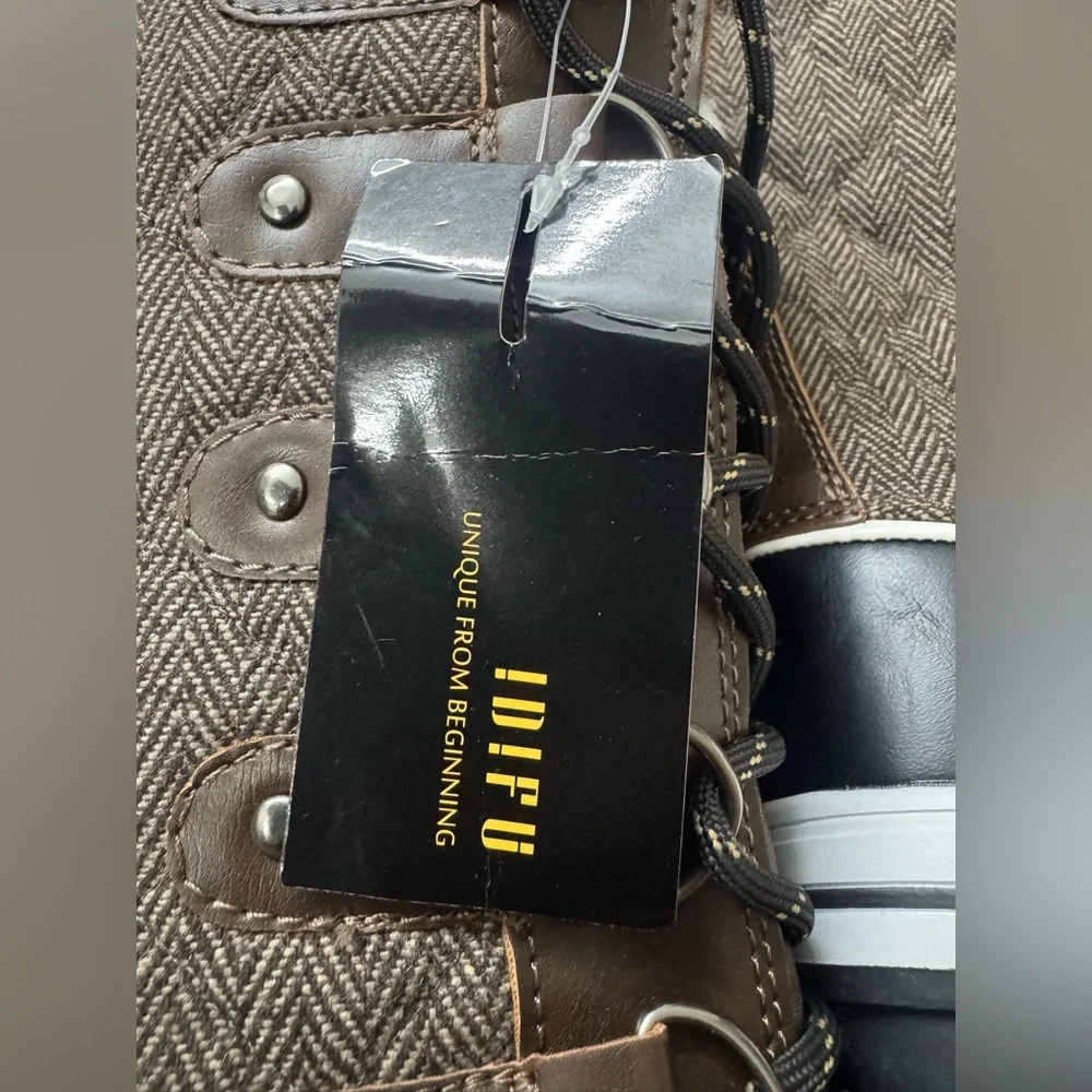 IDIFU Women's Warm Winter Snow Boots Waterproof‎ Anti-Slip Faux Fur Outdoor SZ 8